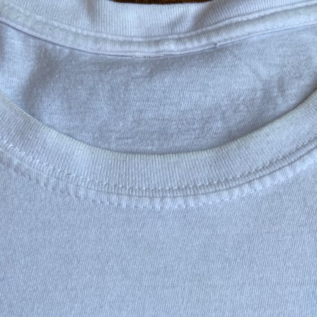 【Oasis】 "Live Forever" レコードプリント Tシャツ THRIFTY LOOK サニーサイドアップ ホワイト