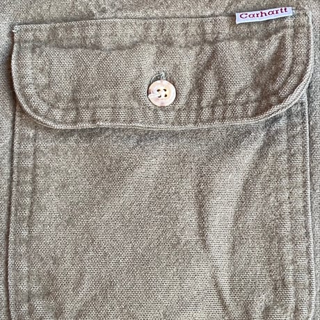 USA製【Carhartt】コットンシャツ　M　REGULAR　オリーブ