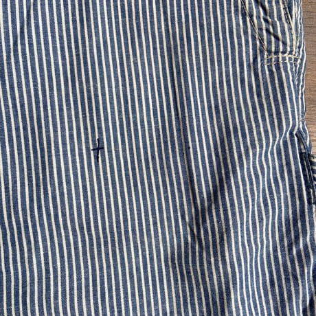 希少【Paul Smith RED EAR】 ヒッコリー ワークパンツ シンチバック ペインターパンツ ストライプ柄 XL