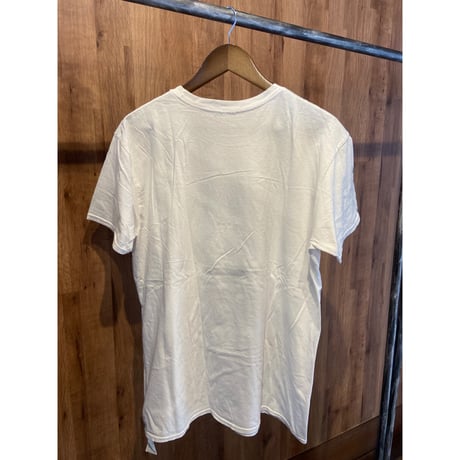 【Oasis】 "Live Forever" レコードプリント Tシャツ THRIFTY LOOK サニーサイドアップ ホワイト