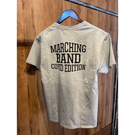 【Hanes】 カレッジプリントTシャツ グレー M マーチングバンド バックプリント