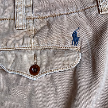 【Polo by Ralph Lauren】 ラルフローレン コットン チノショーツ ブラウン W38