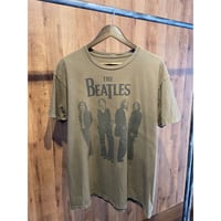 2013年製 【THE BEATLES】 フォトプリント Tシャツ オリーブブラウン XL [Apple Corps公式]
