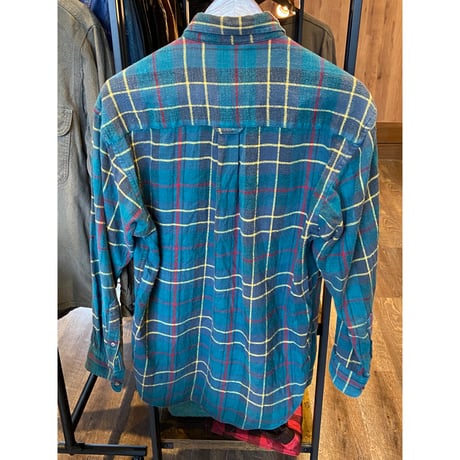 【PENDLETON】Sサイズ  コットンネルシャツ　グリーンチェック　ボタンダウン