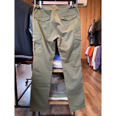 【BEAUTY&YOUTH  UNITED ARROWS】ヘリンボーン カーゴパンツ コットン100% M オリーブ