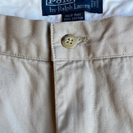 【POLO by Ralph Lauren】CLASSIC CHINO PHILIP PANT ベージュ 100%コットン チノパン W36/L32