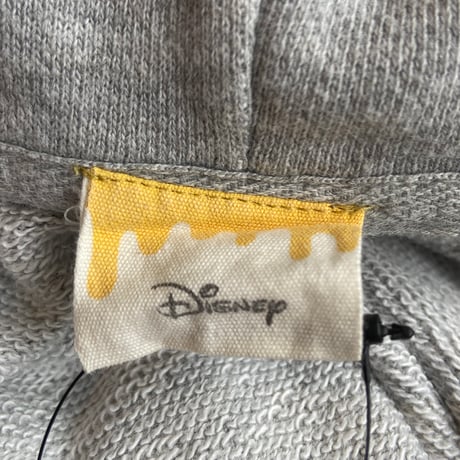 【Disney / ディズニー】くまのプーさん フェイスプリント スウェットパーカー グレー Lサイズ