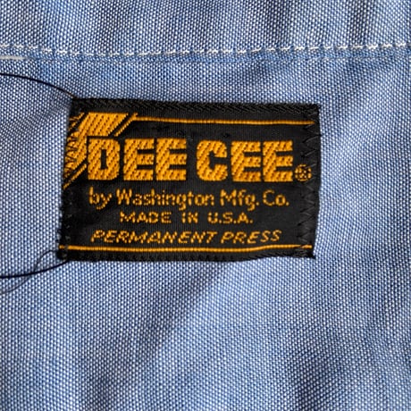 USA製【DEE CEE】 ヴィンテージ シャンブレーシャツ 背面ツタンカーメン刺繍  ブルー