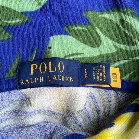 【POLO RALPH LAUREN】  フローラルプリント スウェットパーカー ブルー Lサイズ（180/100A）