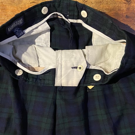 【LANDS’END】ウール100％タータンチェックパンツW32 MADE IN U.S.A.