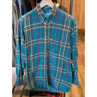 【PENDLETON】Sサイズ  コットンネルシャツ　グリーンチェック　ボタンダウン