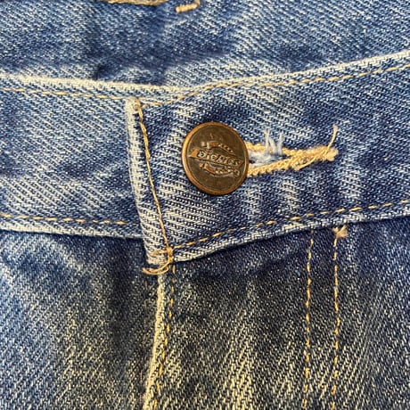 【Dickies】ダブルニー ペインターデニム W32 L30 / ディッキーズ ワークパンツ ジーンズ リアルペンキ汚れ 色落ち アメカジ