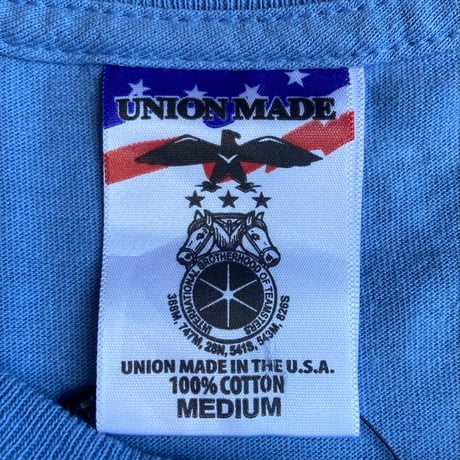 USA製 UNION MADE 【NALC】 アドバタイジングTシャツ ライトブルー  M 全米郵便配達員組合 両面プリント