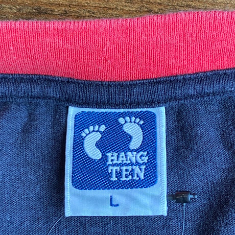 【HANG TEN】ハンテン レイヤード風 リンガーTシャツ サンディエゴ Lサイズ