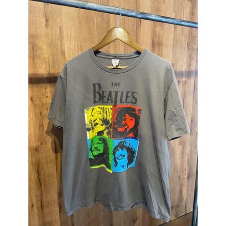 【The Beatles】オフィシャル グラフィックTシャツ  メンバーフォト カラープリント  グレー XL