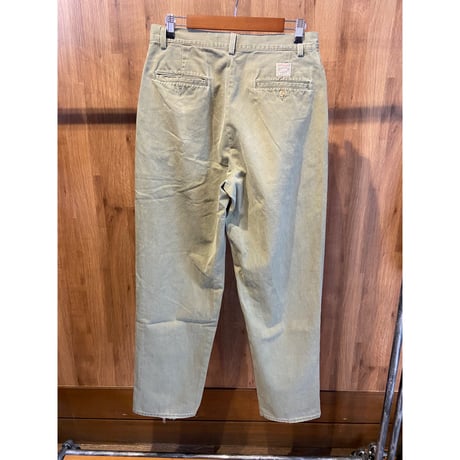 90s USA製 【Polo by Ralph Lauren】 2タック チノパンツ カーキ W33 L34