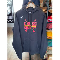 【NIKE】"CROSS COUNTRY" カレッジプリント パーカー ブラック メンズLT