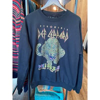 DEF LEPPARD　スウェット　Mサイズ　PYROMANIA1983ツアー　ヒョウ柄　バンドT