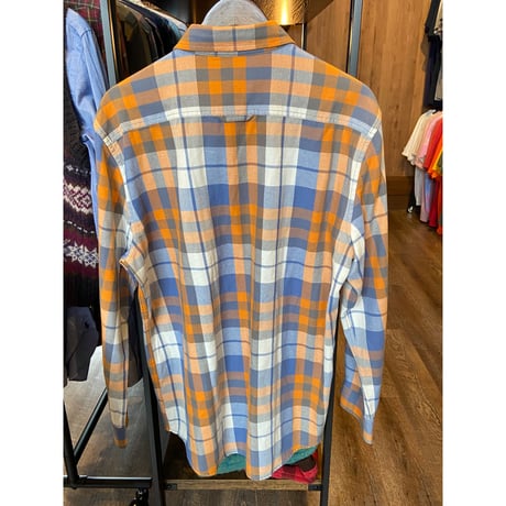 【PENDLETON Surf Pendleton】チェックシャツ Ｍ オレンジ ブルー サーフスタイル 両胸ポケット