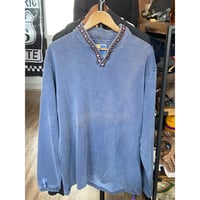 【alf / Made in USA】希少！チロリアンテープ スウェット L / 襟付き ドローコード