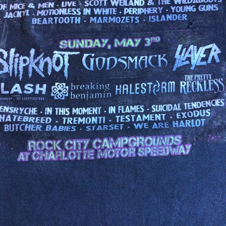 フェスT【CAROLINA REBELLION 2015】 ラウドロック・メタル フェスTシャツ ブラック
