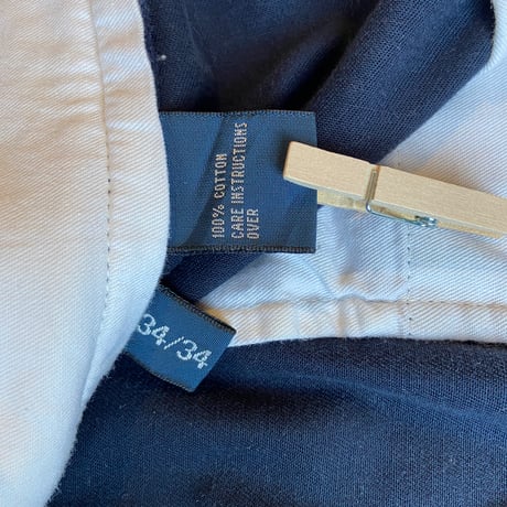 90s 【Polo by Ralph Lauren】 ANDREW PANT  2タック チノトラウザーズ ネイビー w34 L34