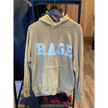 【Johnbull】　RAGE/THE KNITTING MACHINE プリントフーディ M ベージュ