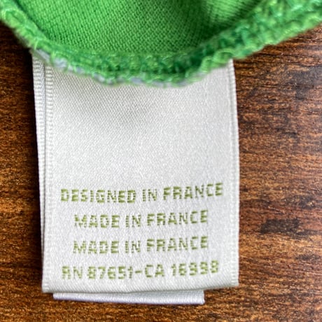 フランス製 【LACOSTE】 フレラコ ボーダーポロシャツ ライトグリーン サイズ7 ヴィンテージ