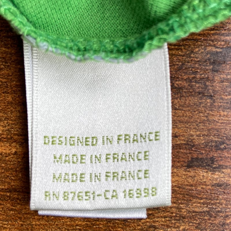 フランス製 【LACOSTE】 フレラコ ボーダーポロシャツ ライトグリーン