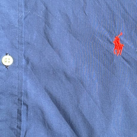 【Ralph Lauren】 PERFORMANCE シャツ XXL ネイビー 高機能素材 速乾 BDシャツ
