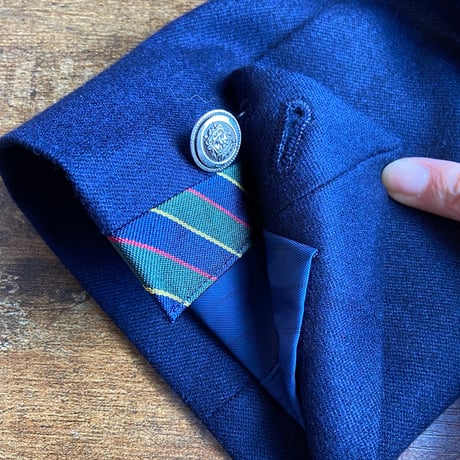【UNITED ARROWS】【GREEN LABEL RELAXING 】リメイクカスタム・ワッペン付紺ブレザー