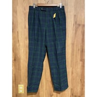 【LANDS’END】ウール100％タータンチェックパンツW32 MADE IN U.S.A.
