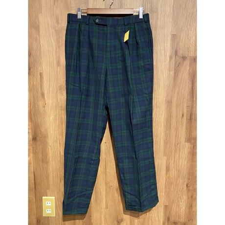 【LANDS’END】ウール100％タータンチェックパンツW32 MADE IN U.S.A.