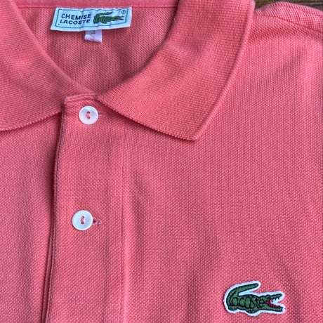 【CHEMISE LACOSTE】 ヴィンテージ ポロシャツ L1212 日本製 サーモンピンク サイズ4
