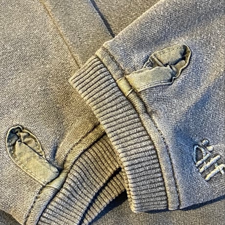 【alf / Made in USA】希少！チロリアンテープ スウェット S / 襟付き ドローコード