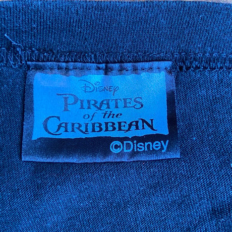 【Disney】 パイレーツ・オブ・カリビアン "デイヴィ・ジョーンズ" Tシャツ ブラック×ネオンカラー 日本製