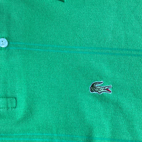 フランス製 【LACOSTE】 フレラコ ボーダーポロシャツ ライトグリーン サイズ7 ヴィンテージ
