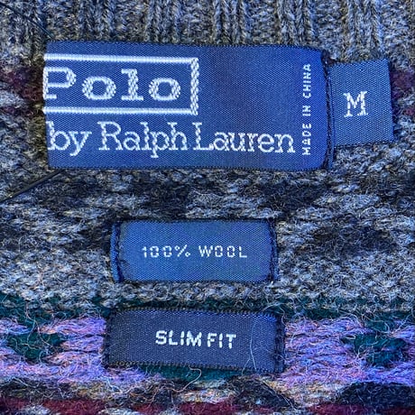 【POLO Ralph Lauren】 ウール100% フェアアイル柄 ニット M