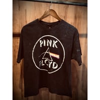 公式ツアーT【PINK FLOYD】 ピンクフロイド 1973北米ツアー 狂気 プリズムTシャツ  フェードブラック Lサイズ