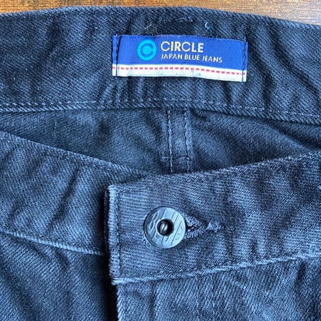 【日本製・CIRCLE】JAPAN BLUE JEANS 14oz ブラックデニム ストレート W34