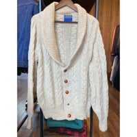 【MADE IN U.S.A. PENDLETON】70年代後半〜80年代前半 純粋バージンウール ショールカラーカーディガン