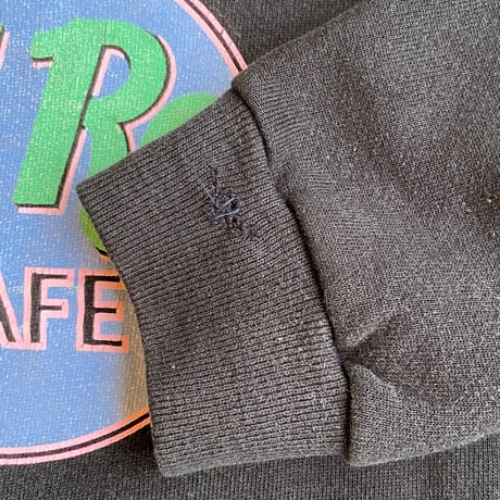 80s Vintage 【Hard Rock Cafe Orlando】 スウェット Hanes L USA製 黒 ボディ