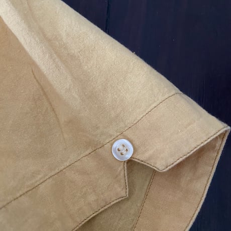 激レア【CocaCola】 Georgia刺繍 半袖シャツ イエロー Lサイズ ヴィンテージ