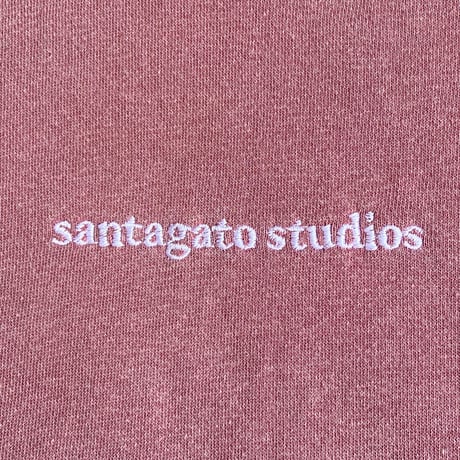 【santagato studios】 ガーメントダイ パーカー ローズピンク XL