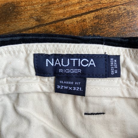 【NAUTICA】“RIGGER” 極太 ワイド テーパード コーデュロイ パンツ 黒 32×32