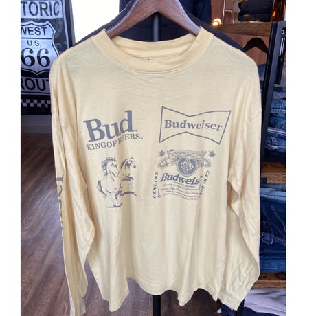BOBV ラグラン Tシャツ 長袖 古着 白 バドワイザー ビール 7部丈 バドワイザー | STORES