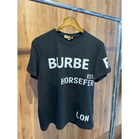 デッドストック・タグ付き【BURBERRY】 ホースフェリープリント Tシャツ ブラック L