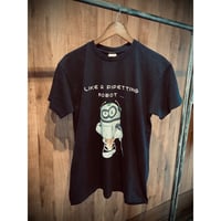 【UGA Biopharma】 理系 パロディTシャツ「LIKE A PIPETTING ROBOT」ネイビー M