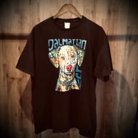 【DELTA PRO WEIGHT】 ダルメシアン アニマルアートプリント Tシャツ メンズXL ブラック 黒 ホンジュラス製
