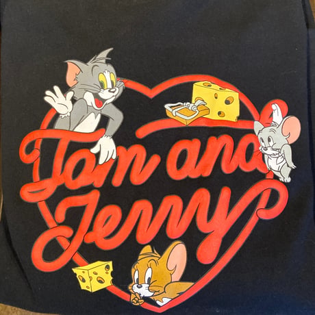 【SEQUENZ® ORIGINALS】トムとジェリー バックプリント スウェットシャツ XL 黒